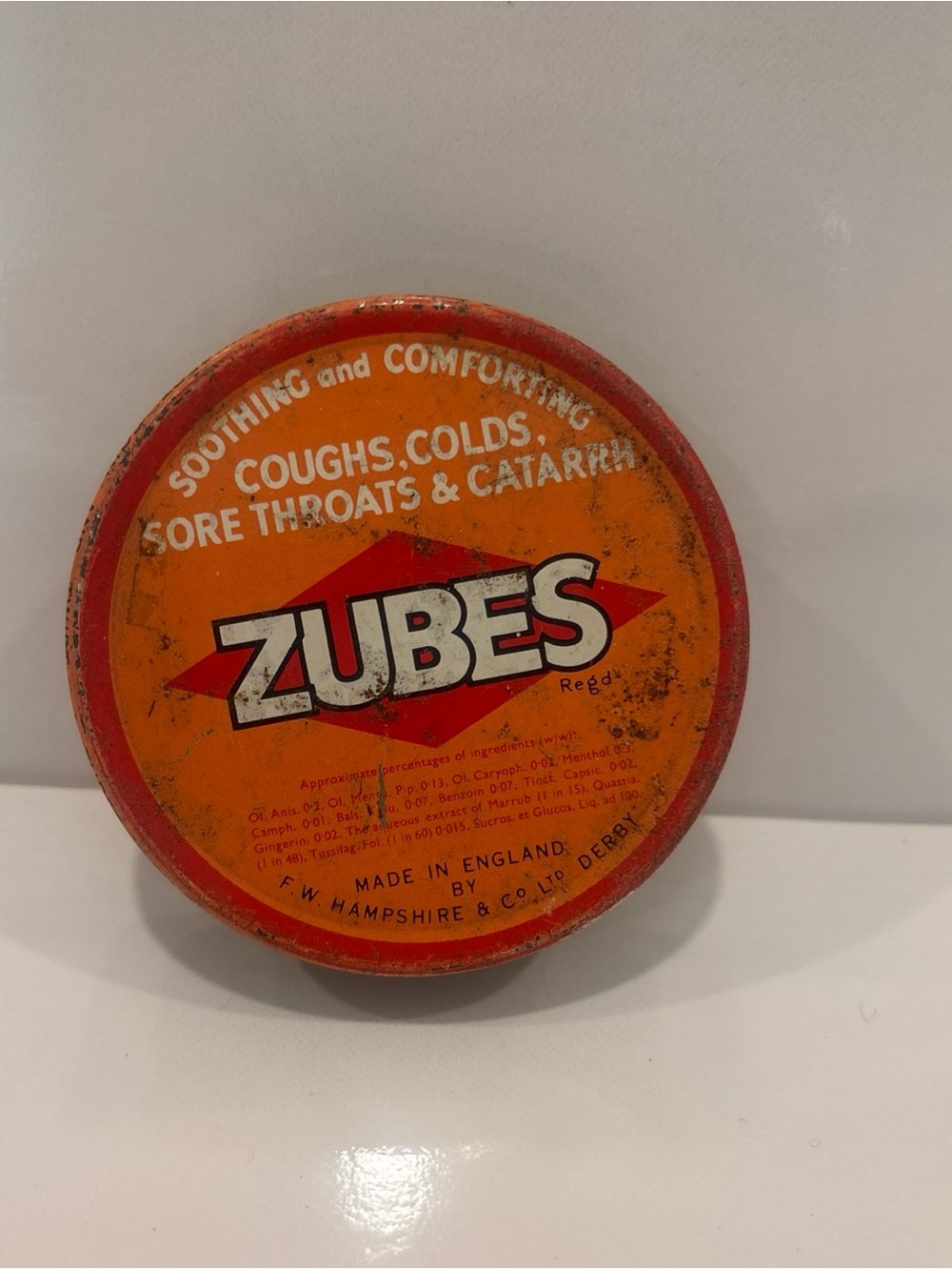 Zubes Vintage Orange Remedy Tin